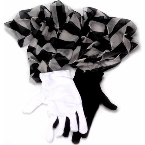 Glove To Zebra Streamer Silk Scarf Magic Tricks Professional Magician Gimmick Street Stage Classic Magia Props