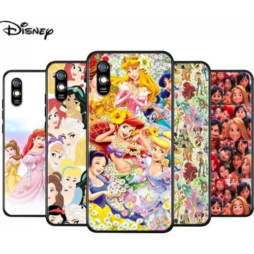Silicone Cover Disney Princess For Xiaomi Redmi 9 9T 9C 8 7 6 Pro 9AT 9A 8A 7A 6A S2 5 5A 4X GO Phone Case
