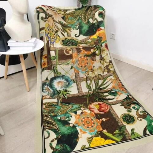 Fabulous Print 100% Cashmere Scarf Wraps Women Winter Fashion Scarves Shawl Foulard 200*100cm