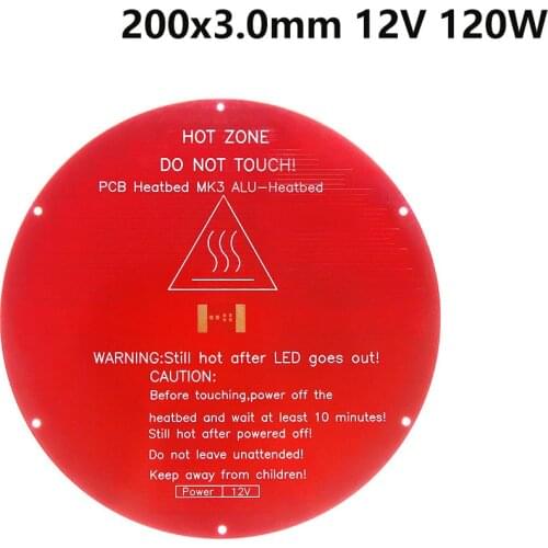 Twotrees MK3 Heat bed 220*3mm Aluminum Heatbed 12V 120W round PCB hot bed for 3D printer