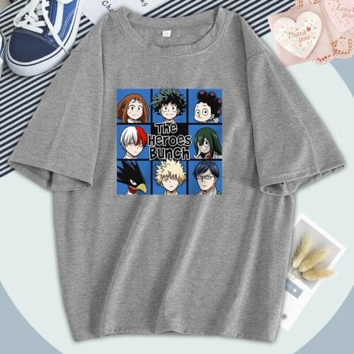 My Hero Academy 2021 Trendy Soft T-shirts Woman Tshirts Summer Oversized Hip Hop Tees Shirts Funny Cute Female t shirt