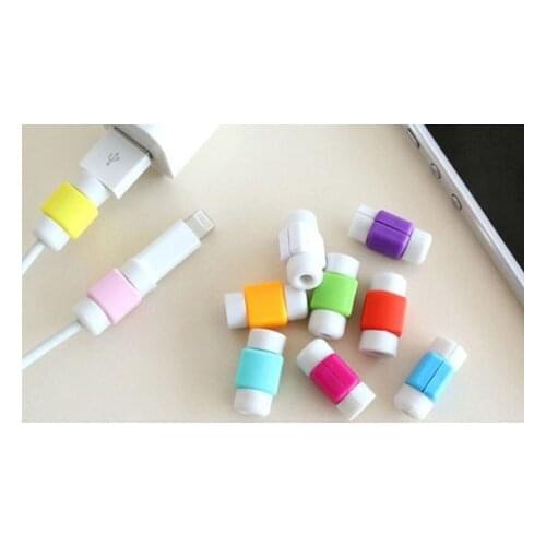100pcs/lot Fashion New USB Cable Earphones Protector Colorful Cover For Apple Iphone 4 5 6 samsung cables guard Clips