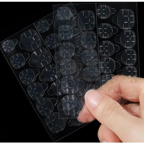 120/240pcs Fake Nails Transparent Double-Sided Adhesive Nail Tape For Pressing Gel Extension Stick Nail Stickers