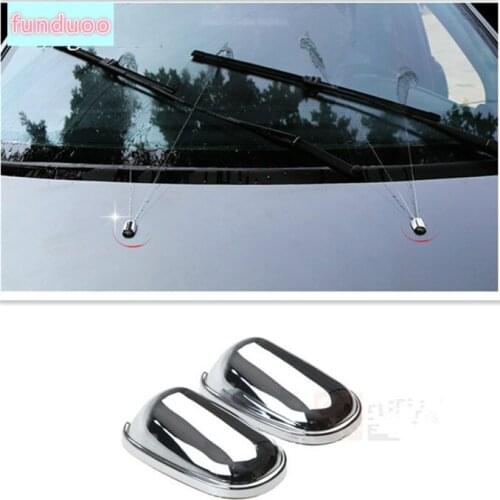 FUNDUOO For Ford Focus 3 MK3 2012 2013 2014 2015 2pcs ABS CHROME WINDSHIELD WASHER WIPER WATER SPRAY NOZZLE COVER CAPS