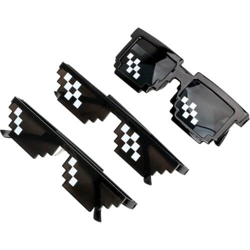 3/6 Bit UV400 Vintage Eyewear Thug Life Sunglasses Pixelated Men Women Brand Party Eyeglasses Mosaic Unisex Gift Toy Glasses
