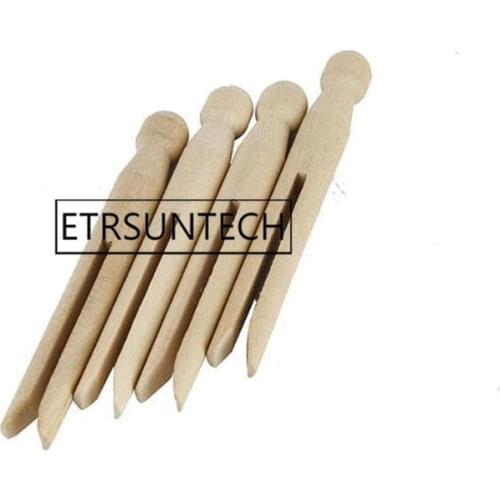 500pcs Wood Crafts 11cm Long Sewing Natural Wooden Clothes Pins Clothes Pegs DIY Doll Painting Making Decor Pins Clips