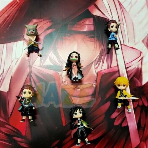 6pcs/set Demon Slayer Kimetsu no Yaiba 3D Fridge Magnet Figure Toys New