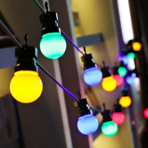 8M/13M/18M Outdoor Globe Ball Patio String Light Commercial Grade Christmas String Garland For Gazebo Bistro Backyard Decoration