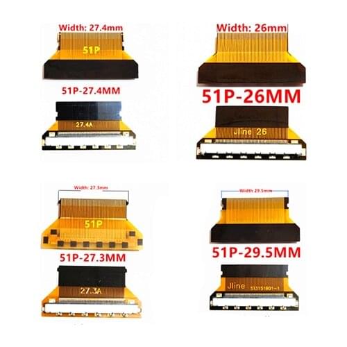 FIX 30P to FPC 30P/51P 0.5mm/1.0mm flexible cable interface adapter LCD LED LVDS Cable to FPC FFC adapter board TV plate