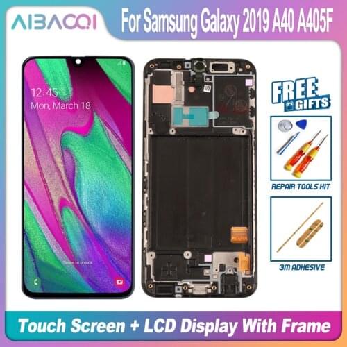 AiBaoQi Brand New 5.9 Inch Touch Screen+2160x1080 LCD Display Assembly Replacement For Samsung Galaxy A40 2019 A405F Phone