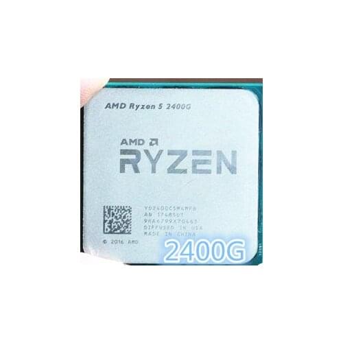 AMD Ryzen 5 2400G R5 2400G 3.6GHz Quad-Core Eight-Thread 65W CPU Processor YD2400C5M4MFB Socket AM4