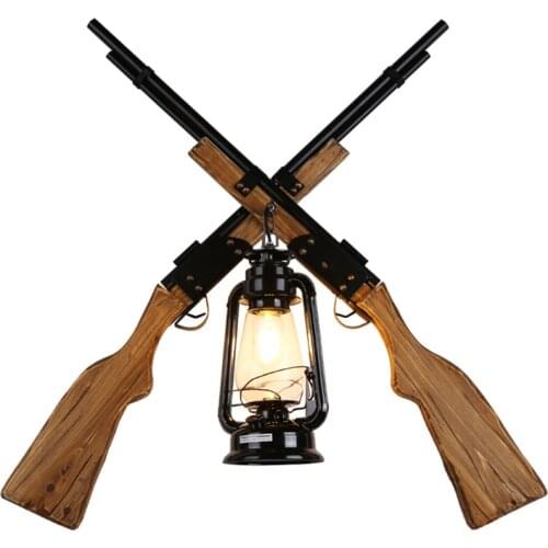 American retro wood iron decorative wall lamps bar living room lamp industrial style coffee shop aisle kerosene sconces lights