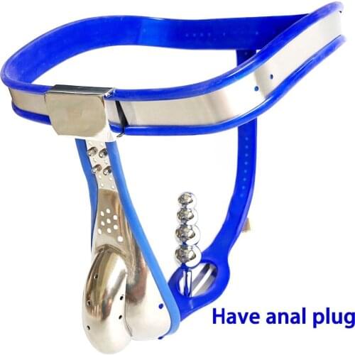 Penis lock bondage stainless steel silicone male chastity belt cock cage metal chastity cage devices sex toys for men cbt