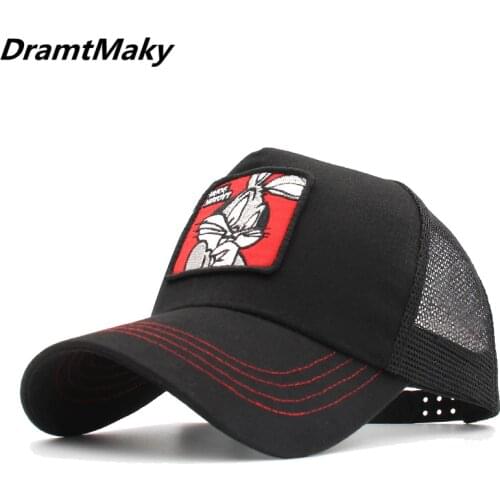 New Animals Cartoon Character Embroidery Mens Baseball Cap Women Snapback Hip Hop cap Summer Mesh hat trucker cap dad hat