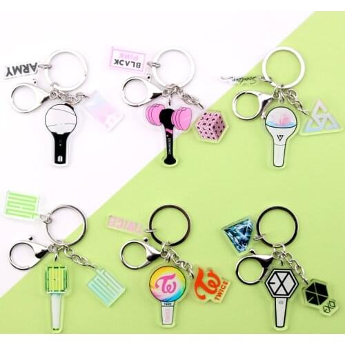 KPOP EXO GOT7 TWICE SEVENTEEN Keychain Bangtan Boys Key Chain Accessories Key Ring Cute Pendant Keyring Gifts