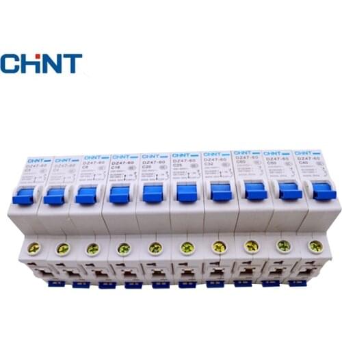 CHINT DZ47-60 C1 1P Household Miniature Circuit Breaker With Over Current And Leakage Protection Air Switch