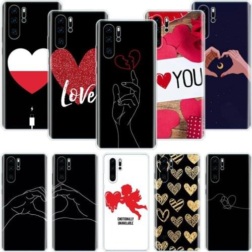 Love Heart Phone Case For Huawei Honor 10 9 20 9X 8A 8X 8S 7A 7X Lite Pro 10i 20i Y5 Y6 Y7 Y9 2019 Cover Coque