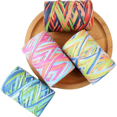 4rolls 320m Handmade Colorful Lafite paper rope decorative rope for gift bouquet packaging Roaps Xmas Home Party Decoration