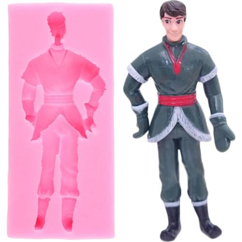 Disney Frozen Prince Hans Silicone Mold Baby Birthday Fondant Cake Decorating Tools DIY Cupcake Baking Candy Chocolate Moulds