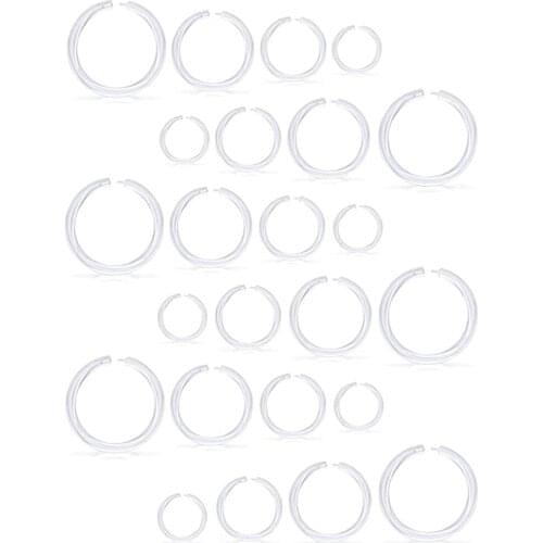 Septum Retainer Bioflex Flexible Clear Acrylic Nose Hoop Ring Clicker Horseshoe Cartilage Daith Tragus Rings Body Piercing