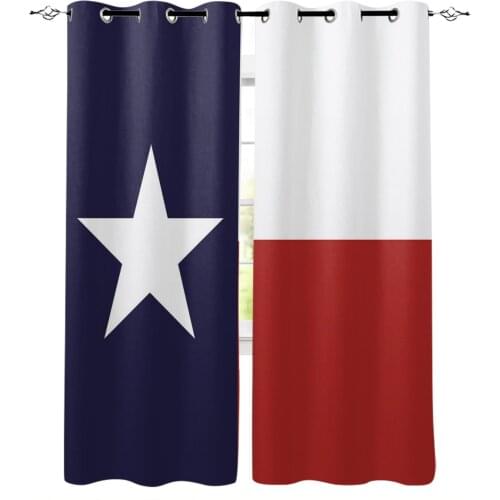 Texas State Flag Red White Blue Blackout Curtains for Children Kids Home Decor Bedroom Living Room High Shading Window Curtains