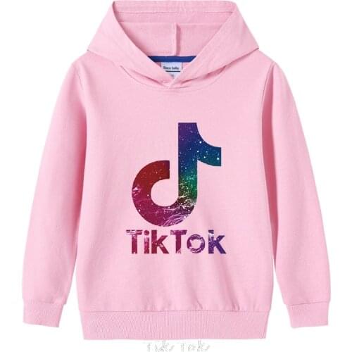 Baby Girls Long Sleeve T-Shirts Kids Clothes Cartoon Tik Tok Print Hoodies Girl Costume Children Sweatshirts Top Tees