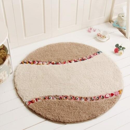 Nordic Round Carpet Computer Upholstered Bedroom Bathroom Door Entrance Hall Door Mat Floor Mat Carpet