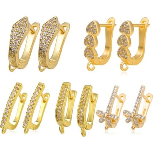 Juya DIY Gold/Silver Color Ear Wire Supplies Leverback Hoop Earring Hooks Accessories For Fashion Dangle Earrings Jewelry Making
