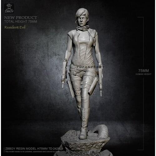 75MM Resin model kits figure colorless and self-assembled TD-2428