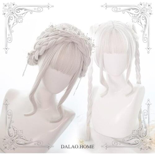 High Quality Soft Girl Mixed Color Lolita Moonstone Bunches Wig Costume Party