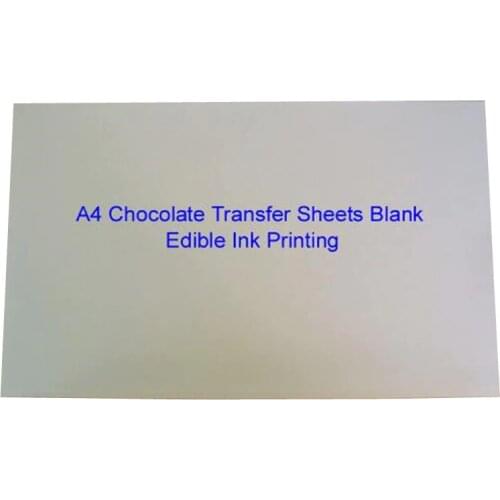 Chocolate Transfer Sheets A4 Blank Cake Rice Paper For Food Prints Onto Chocolate Edible Ink Printing Wholesale Mold 10Sheet/lot