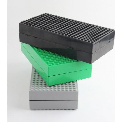 Portable Multifunction building block box children toys Storage Box With Small Dots Base For Figures Display assemble Child gift