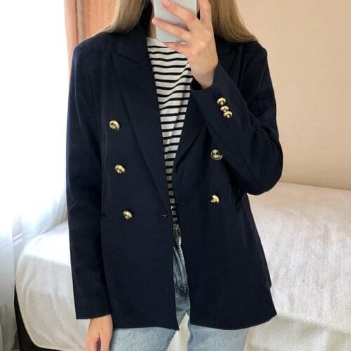 PUWD Casual Womens Suits 2021 Autumn and winter clothing womens Blazer Long-sleeved Jacket Trousers Office Ladies Two-piece