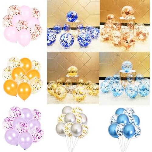 Rose Gold Glitter Confetti Metallic Air Balloons Birthday Party Wedding Decoration Kids Wedding Baby Shower Anniversary Globals