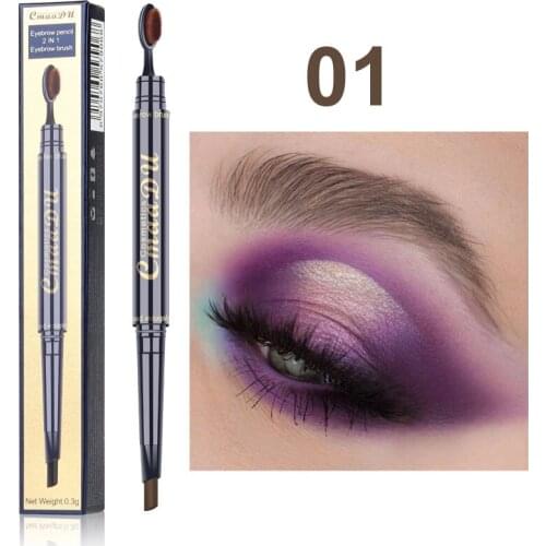CmaaDu New 2 in 1 Micro blading Eyebrow Tattoo Pen Waterproof Long Lasting with Soft Brush Easy to Use Makeup Tools MPwe
