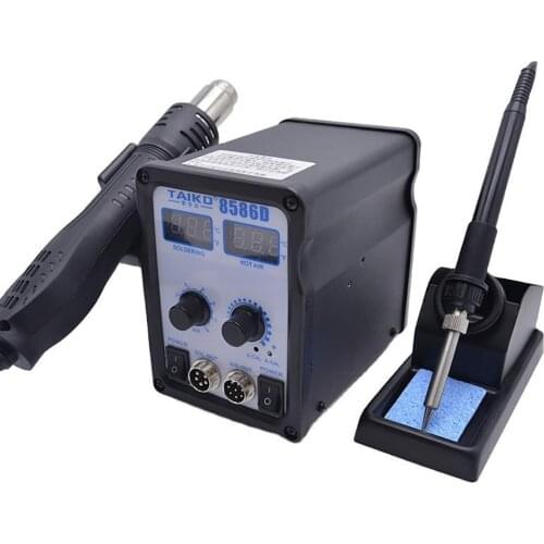 TAIKD 8586D Multifunctional 2-in-1 Hot Air Gun Soldering Station Rotating Air Digital Display Cooling Desoldering Station