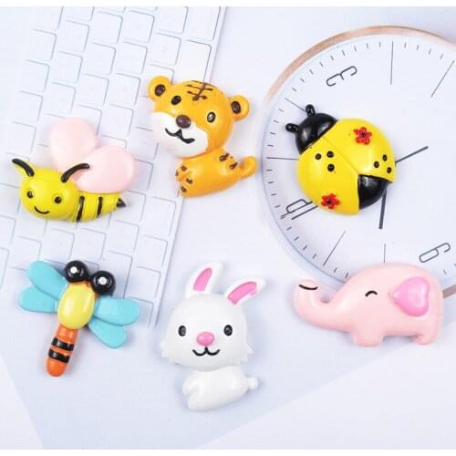 100pcs/lot Super Lovely Resin Animal Cabochon Embellishment Flatback For Mobile Protection Kids Toy Decorative Craft Favor