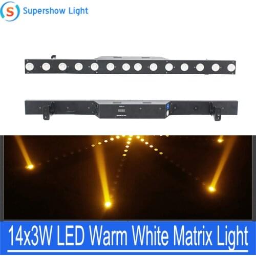 14x3W WW/Warm White Indoor DMX512 LED Beam Bar Wall Washer Light 14pcs Long Stage Flood Light for Dj Disco Night Club Events