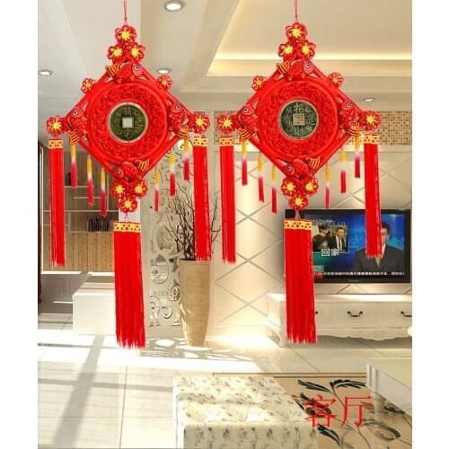 2PCS -Shop HOME Lobby WALL festival Decorations gift Exorcise evil Money Drawing lucky Hand knitted FENG SHUI Chinese knot