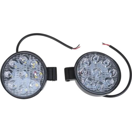 27W 6000k Round LED Work Light Flood Beam Offroad Car Driving Fog Lamp 5D Lens