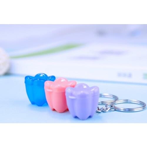 5pcs/set Dental Tooth-Shaped Key Chain Milk Tooth Box small gifts for dentist & Dental Clinic