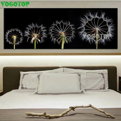 5D DIY Diamond Painting Full Square Round Dandelion Large Size Full Drill Resin Diamond Embroidery Cross Stitch Decor YY5005