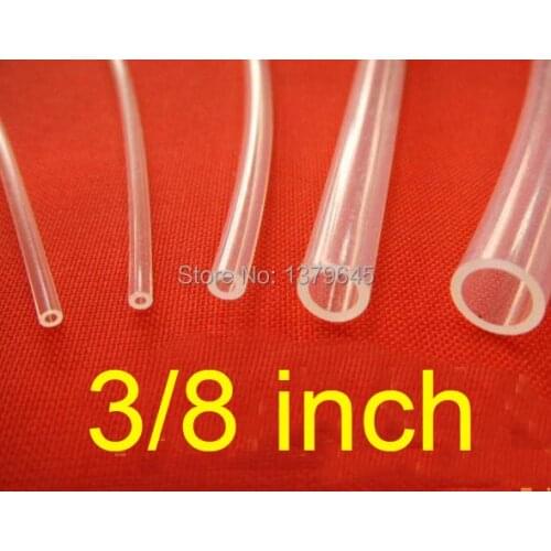 6.35mm ID 9.33mm OD 3/8 inch PFA FEP F46 F4 Transparent clear PTFE tube,3/8'' TFE ETFE HOSE,semiconductor printer pipe Tubing