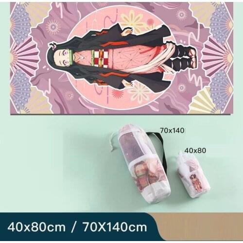Demon Slayer Figure Microfiber Bath Towel kamado tanjiro nezuko towel bathroom Beach Spa Bathrobes Anime Wash Clothing Dresses