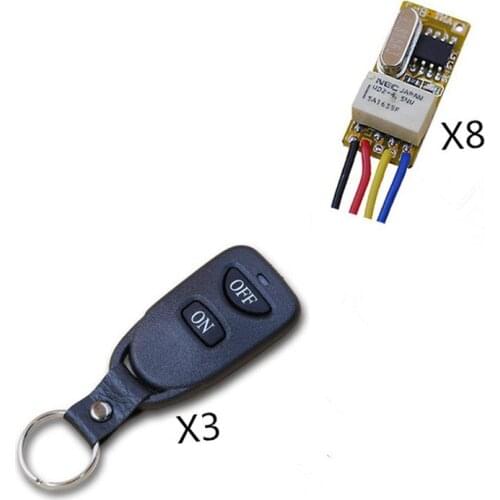 Wireless Remote Switch Micro Wireless Remote Controller DC 6v 7.4v 9v 12v 1CH Relay Launcher Transmitter 315/433Mhz