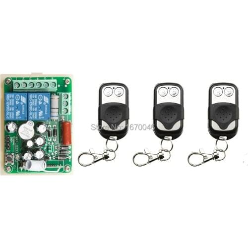 NEW AC220V 1CH 10A Radio Controller RF Wireless Push Remote Control Switch 315 MHZ 433 MHZ teleswitch 3Transmitter +1 Receiver