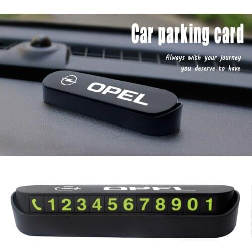 For Opel Astra H G J Insignia Mokka Zafira Corsa Vectra C D Car Temporary Parking Phone Number Card Plate Park Stop Accessories