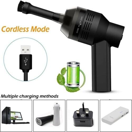 Electric Air Duster for Computer Camera Car Portable Cordless Air Duster Rechargeable Mini Keyboard Electric Vacuum Cleaner