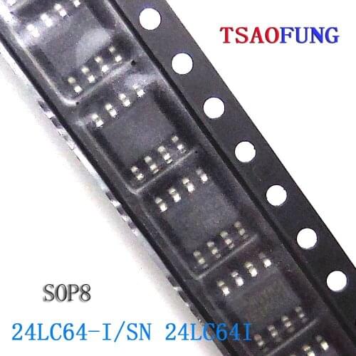 5Pieces 24LC64-I/SN 24LC64I SOP8 Integrated Circuits Electronic Components