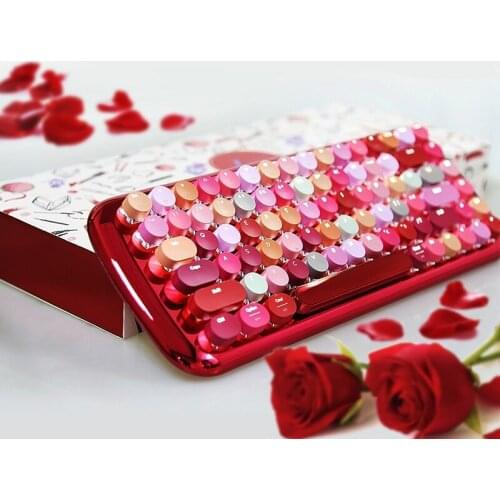 Mixed Color Keycap Mechanical Keyboard Round Punk Keycap Mechanical Keyboard Lipstick Office/Home for Tablets Laptop